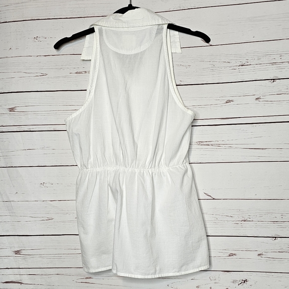 Converse One Star White Sleeveless Ruffle Top - Picture 9 of 11